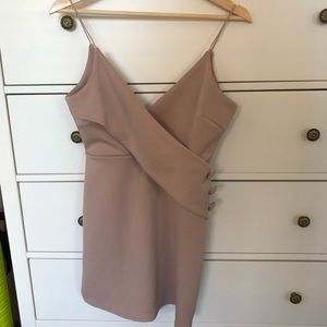 Asos cami button wrap mini dress